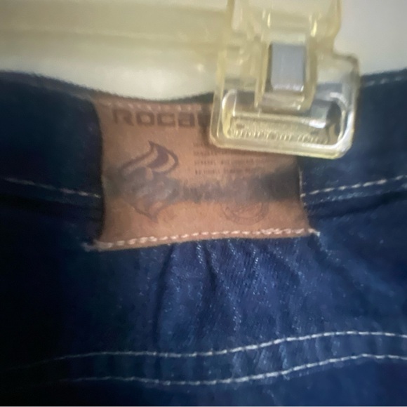 Rocawear Vintage Y2K Dark Blue Denim Baggy Jeans 40*34 - Picture 4 of 10